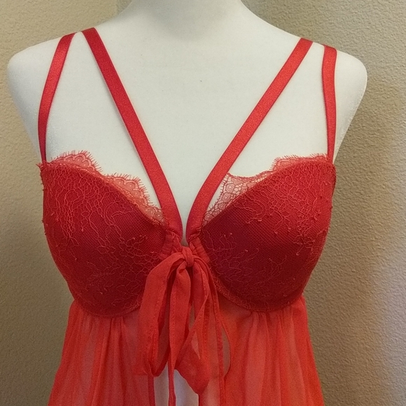 NWOT - Red - Victoria secret - pushup babydoll- DONATED - Picture 2 of 6